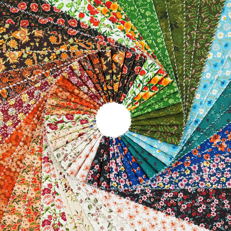 craftido -18 Options-100% Cotton Jelly Roll Fabric Precut Strips for Quilting, Crafting, and Sewing, 40 Strips 2.5" x 44" Assorted Bundles for Rug, Quilt Project, DIY Craft and Home Decor-Retro Style - Image 2